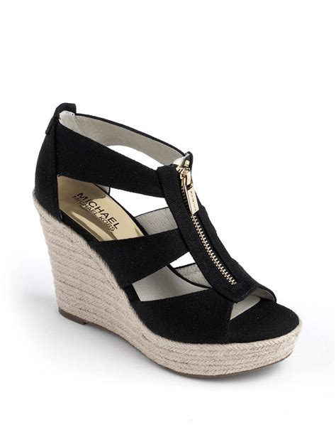 michael michael kors damita wedge black|Michael kors damita wedge + FREE SHIPPING .